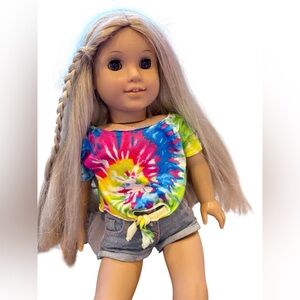 American Girl Julie Doll Blond Brown Eyed 18”